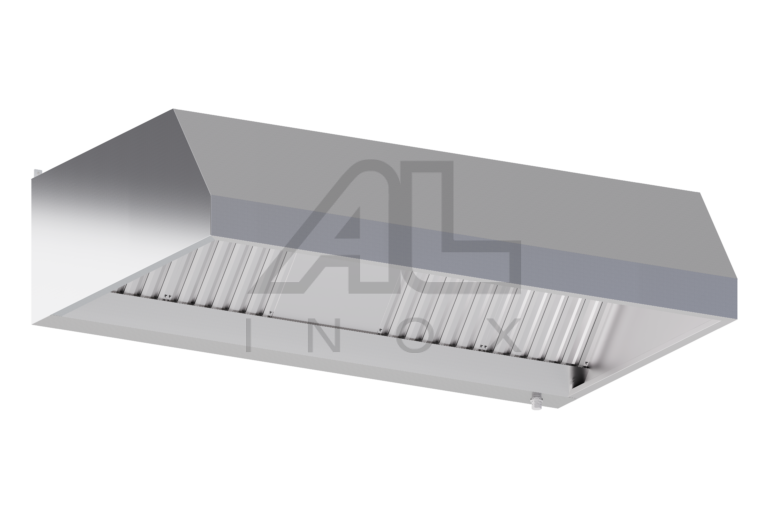 CAPPA H02 A PARETE IN ACCIAIO INOX 304 COMPLETA DI FILTRI A LABIRINTO – H02P0N