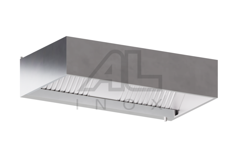 WANDHAUBE H03_V AUS  A304 EDELSTAHL, KOMPLETT MIT LABYRINTHFILTERN UND 420W- 2ABLUFTVE – H03P2V