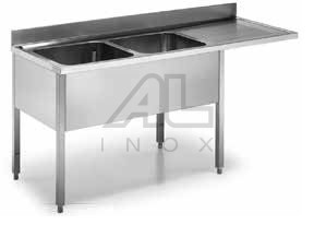 SINK ON LEGS WITHDISHWASHER PLACEMENT 1  SINK AND RIGHT DRAINER – LI6