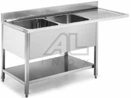 WASCHTISCH/SCHRANK MIT ABLAGE OBEN,SPÄLMASCHINENPLATZ,1BECKEN UND ABTROPFFLÄCHE LINKS – LRI7
